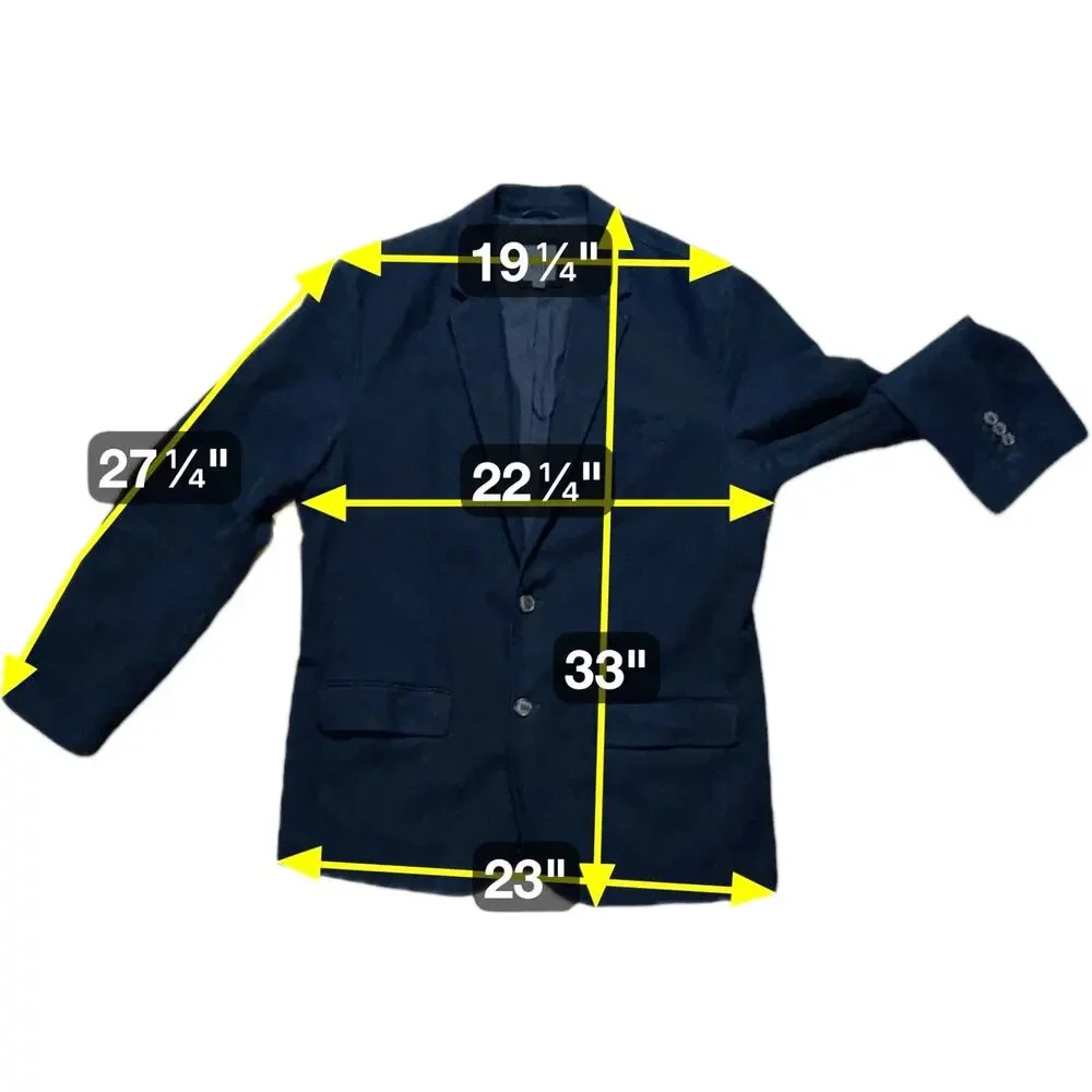 Gap Moleskin Blazer Mens True Black Formal Classic Preppy Size L - Picture 4 of 6
